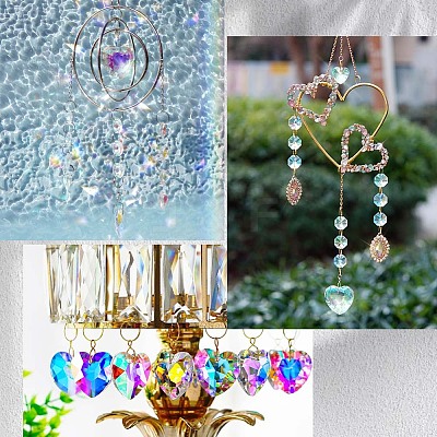12Pcs Glass Pendants GLAA-SP0001-43-1