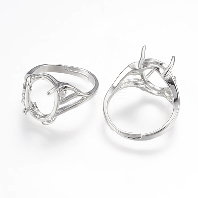 Brass Solitaire Ring Settings KK-K196-03P-1