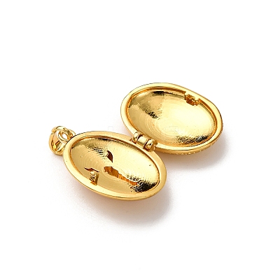 Brass Enamel Locket Pendants LS-KK-K305-05G-1