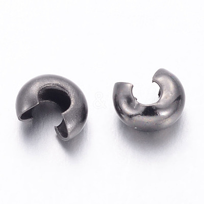 Brass Crimp Beads Covers KK-H290-NFB-NF-1