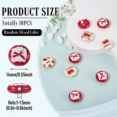 Christmas Opaque Acrylic Beads SACR-TAC0015-01M-1