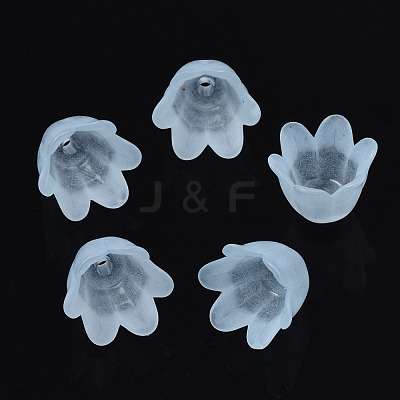 Transparent Acrylic Bead Caps FACR-N005-002D-1