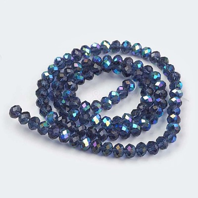 Electroplate Glass Beads Strands EGLA-A034-T4mm-L15-1
