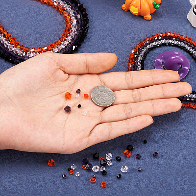 12 Strands 12 Style Halloween Theme Transparent Glass Beads Strands GLAA-TA0001-42-1