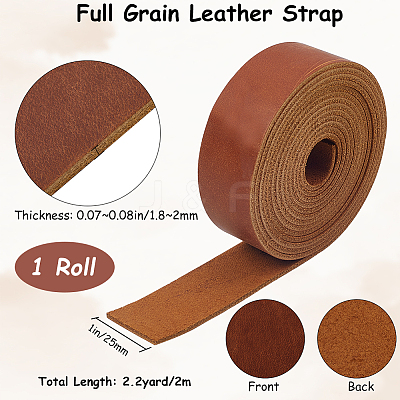 2M Flat AB Grade Cowhide Leather Cord AJEW-WH0479-73E-02-1