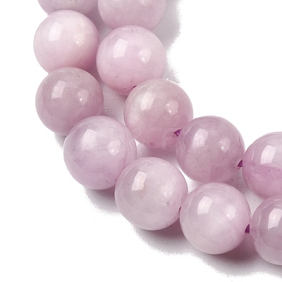 Round Natural Kunzite Beads Strands G-K068-28-6mm-1