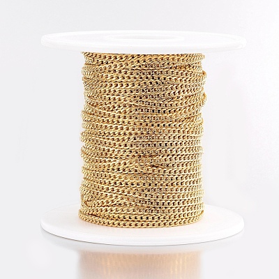 Ion Plating(IP) 304 Stainless Steel Curb Chains CHS-H016-01G-20M-1