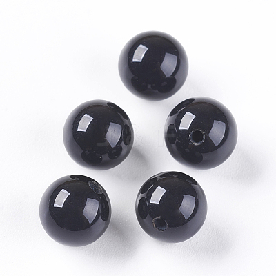 Natural Black Onyx Beads G-K275-13-8mm-1