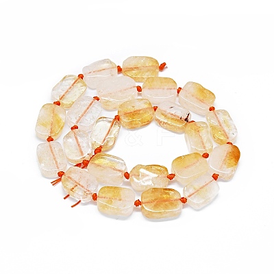 Heated Natural Citrine Beads Strands G-F725-13-1