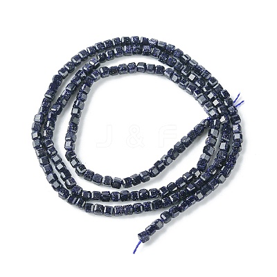 Synthetic Blue Goldstone Beads Strands G-F748-P01-01-1