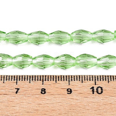 Transparent Glass Beads Strands EGLA-A037-T6x8mm-D02-1
