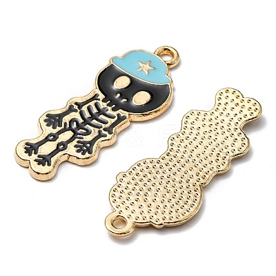 5Pcs Alloy Enamel Pendants ENAM-YW0001-49A-1