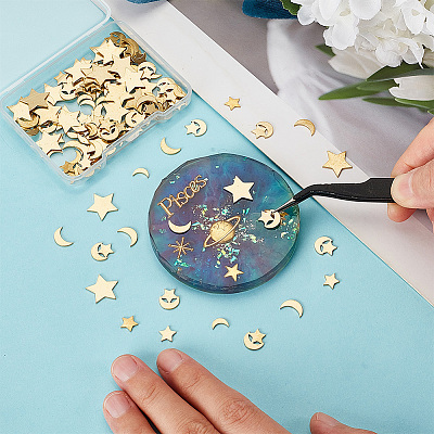 150Pcs 5 Style Brass Cabochons KK-OC0001-40-1