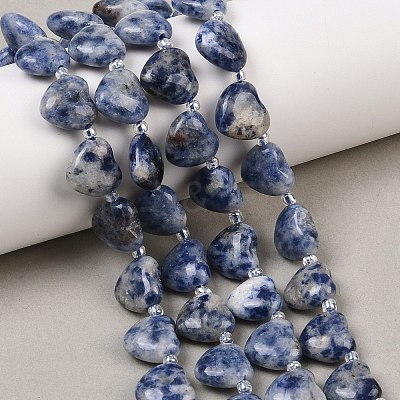 Natural Blue Spot Jasper Beads Strands G-NH0069-A08-1