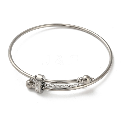 304 Stainless Steel Bangles for Women BJEW-F479-03P-1