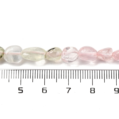 Natural Prehnite & Rose Quartz Beads Strands G-L610-B09-01-1