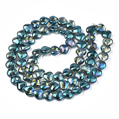 Electroplate Glass Beads Strands EGLA-S188-14-B01-1