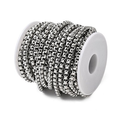 Tarnish Resistant Men's Jewelry Making 304 Stainless Steel Box Chains CHS-A003F-5.5mm-1
