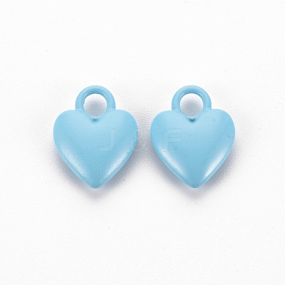 Spray Painted Alloy Charms PALLOY-Q433-032E-RS-1