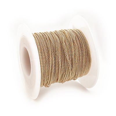 Soldered Brass Curb Chains CHC-S003-10G-1