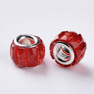 Transparent Resin European Beads RPDL-Q023-A-C-1