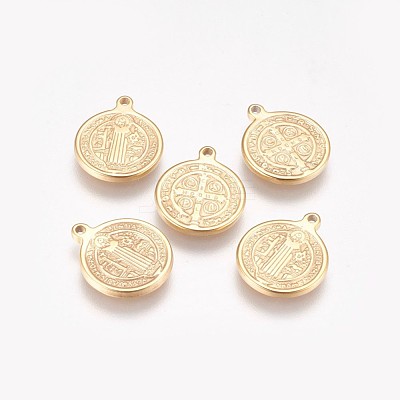 201 Stainless Steel Pendants STAS-F166-06G-1