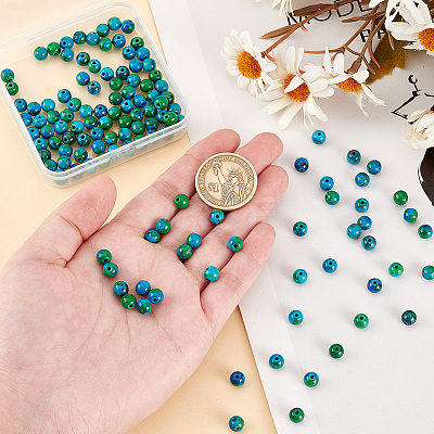 2 Strands Synthetic Chrysocolla Beads Strands G-OC0004-97-1