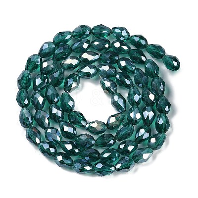 Transparent Electroplate Glass Beads Strands LS-EGLA-N013-T6mm-B24-1