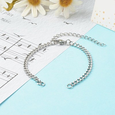 Tarnish Resistant 304 Stainless Steel Twisted Chains Bracelet Making X-AJEW-JB01064-1