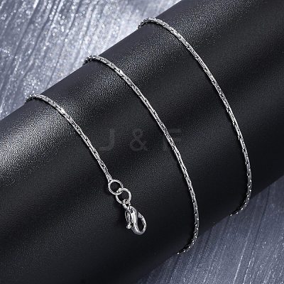 Brass Boston Link Chains Necklaces for Women NJEW-D302-59P-1