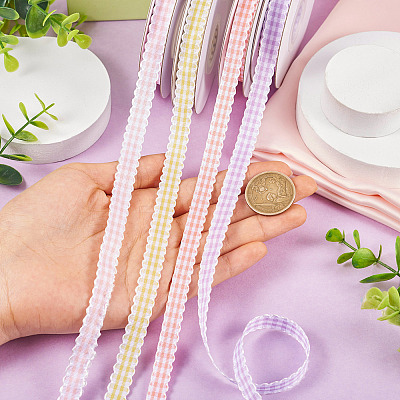 10 Yards Flat Polycotton(Polyester Cotton) Ribbon OCOR-TAC0030-01I-1