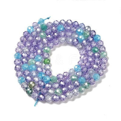 Cubic Zirconia Bead Strands ZIRC-C006-01B-02-1