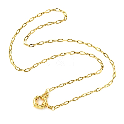 2.5MM 304 Stainless Steel Paperclip Chain Necklaces NJEW-JN06449-01-1