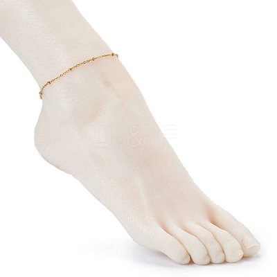 304 Stainless Steel Satellite Chain Anklets X-AJEW-AN00393-1