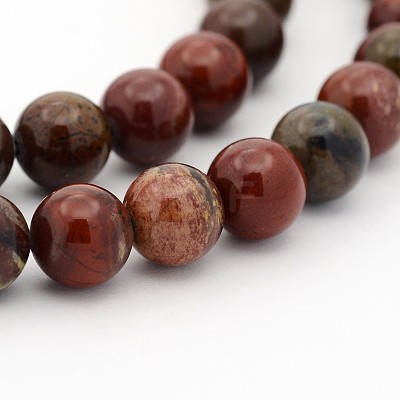 Natural Agate Round Bead Strands G-P070-68-3mm-1