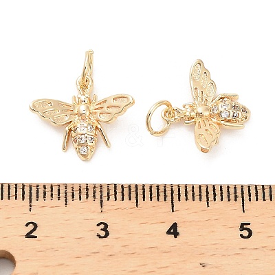 Brass Micro Pave Cubic Zirconia Pendants KK-B133-05G-02-1