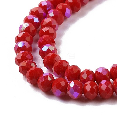 Electroplate Opaque Solid Color Glass Beads Strands EGLA-A034-P10mm-L04-1