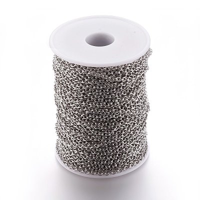 Tarnish Resistant 304 Stainless Steel Cable Chains CHS-R003-0.8mm-1