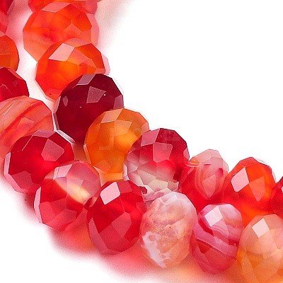 Natural Banded Agate/Striped Agate Beads Strands G-E605-A02-01E-1