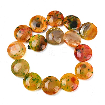 Dyed Natural Agate Beads Strands G-U029-G01-1