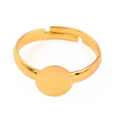 Adjustable Brass Finger Rings Components KK-WH0054-22A-G-1