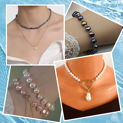 2 Strands 2 Colors Natural Cultured Freshwater Pearl Beads Strands PEAR-BBC0001-23-1