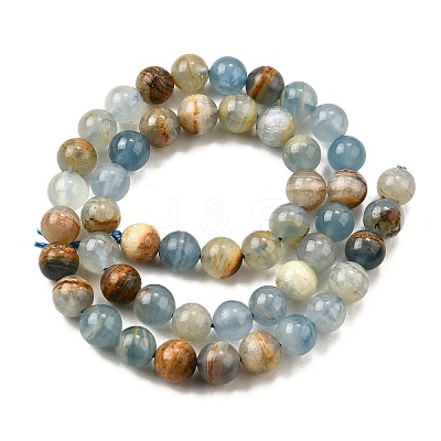 Natural Blue Calcite Beads Strands G-H312-C02-8mm-1