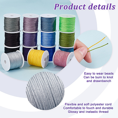 18 Rolls 18 Colors Chinlon Thread OCOR-PH0002-61-1