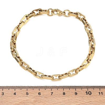 5MM 304 Stainless Steel Oval Link Chain Bracelets SA-CBA2696-08G-1