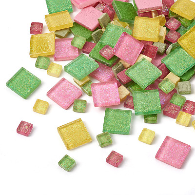 252Pcs 2 Style Glass Cabochons GGLA-EL0001-01D-1