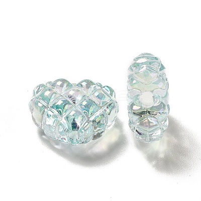 Transparent Acrylic Waffle Beads OACR-E016-01A-1