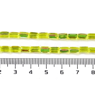 Electroplate Glass Chevron Beads Strands GLAA-Q101-02A-AB06-1