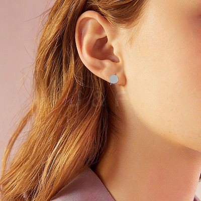 12Pcs 2 Colors 304 Stainless Steel Cuff Earrings EJEW-HS0001-40B-1