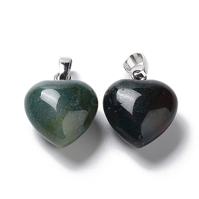 Natural Moss Agate Pendants G-I311-A08-1